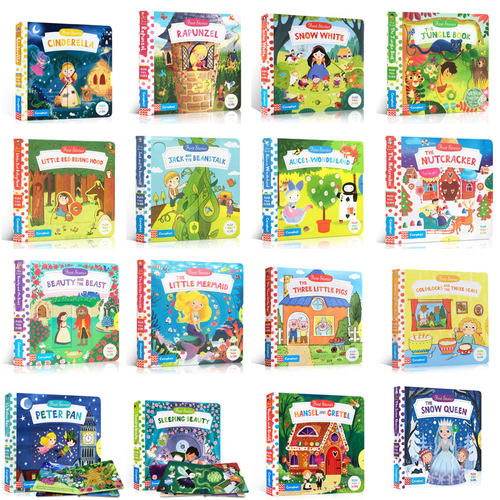 白雪公主童话故事幼儿益智玩具操作纸板书