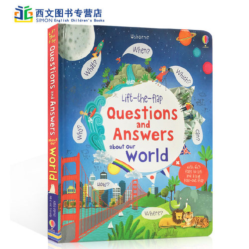 英文原版 Questions and Answers about our world亲子阅读翻翻书usborne出版儿童科普知识问与答满足孩子们的好奇心