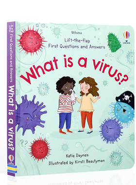 Usborne英文原版 What is a Virus?什么是病毒？尤斯伯恩问答系列低幼宝宝卫生行为习惯引导翻翻书生命科学幼儿健康知识科普