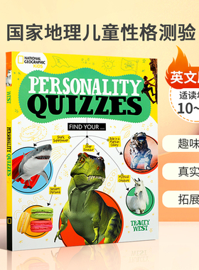 英文原版 National Geographic Kids Personality Quizzes 国家地理儿童性格测验 10-14岁青少年儿童科普百科STEAM读物
