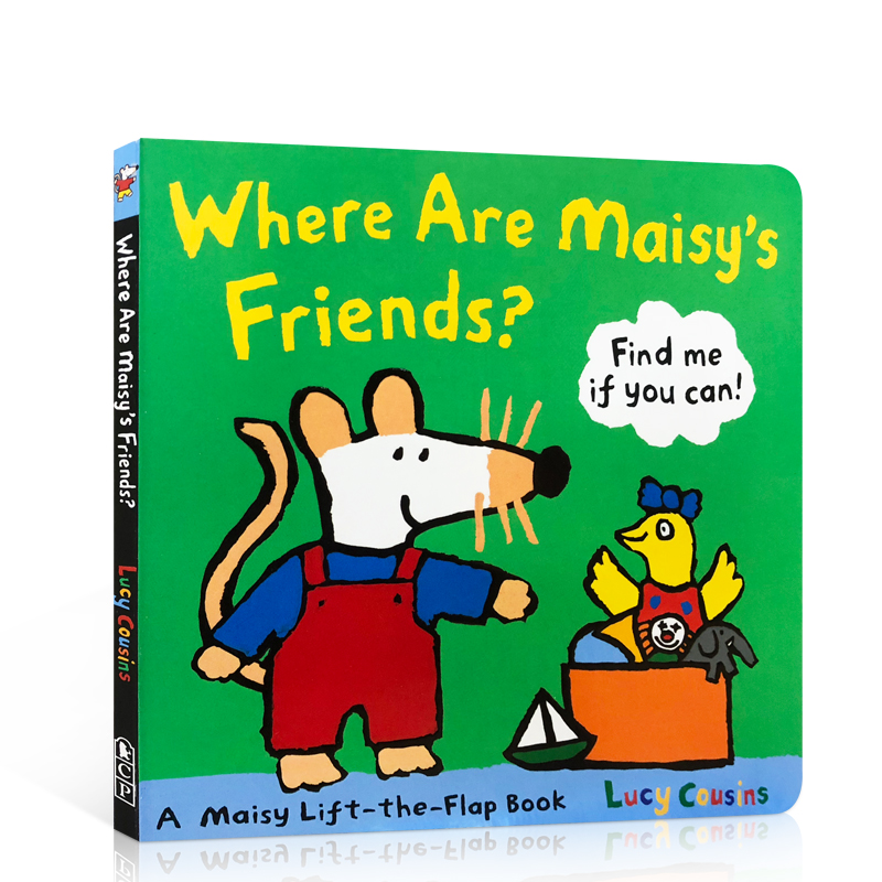 送音频英文原版 进口Where Are Maisy's Friends?: A Maisy Lift-the-Flap Book 小鼠波波 儿童纸板翻翻书 2-5岁 儿童启蒙绘本