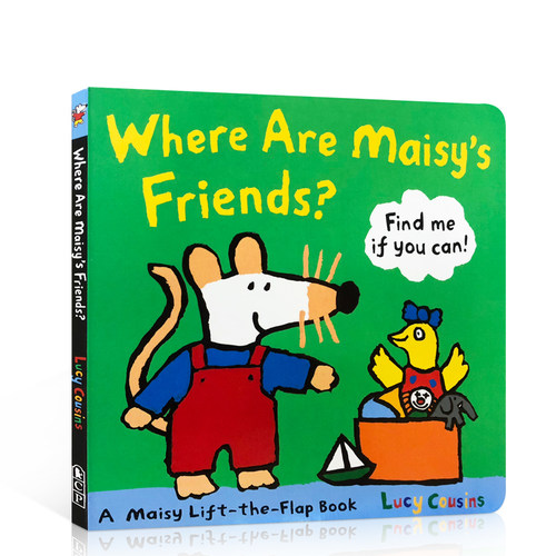 送音频英文原版 进口Where Are Maisy's Friends?: A Maisy Lift-the-Flap Book 小鼠波波 儿童纸板翻翻书 2-5岁 儿童启蒙绘本
