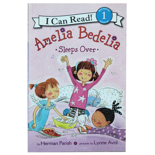 送音频英文原版进口Amelia Bedelia Sleeps Over阿米莉亚贝迪利亚在外过夜I can read 2第二阶段绘本启蒙分级阅读亲子共读故事书