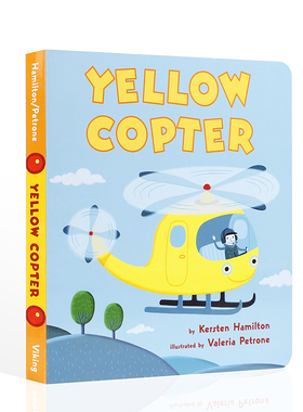 黄色直升机爱救援YELLOW COPTER韵文童谣绘本低幼儿童英语启蒙认知绘本宝宝撕不烂纸板书亲子互动共读早教书英文原版交通工具1-6岁
