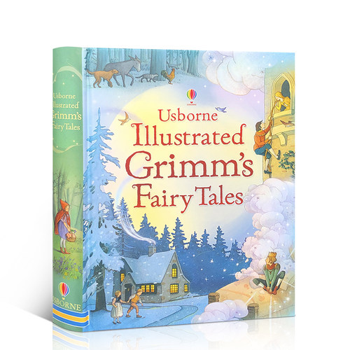 英文原版格林童话经典故事绘本Usborne Illustrated Grimms' Fairy Tales15个故事合集精装大开儿童文学读物全彩插图正版书