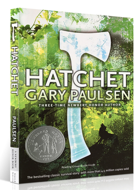 英文原版Hatchet 手斧男孩一个小男孩和一把手斧的荒野生存纽伯瑞大奖青少年儿童提升英语阅读故事书桥梁小说增进英语阅读能力