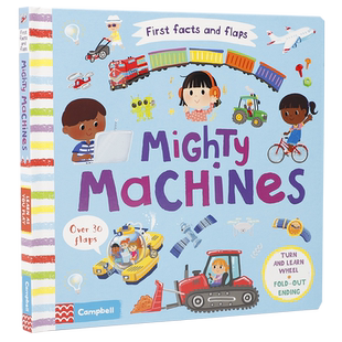 强大的机器 First Facts and Flaps Mighty Machine 科普认知翻翻书 儿童课外拓展阅读科普百科精选读物 英文原版