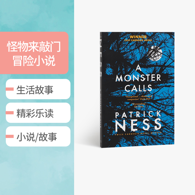 预售英文原版 A Monster Calls恶魔的呼唤儿童奇幻魔幻冒险小说卡内基金奖正版进口电影原著Patrick Ness青少年阅读书送音频