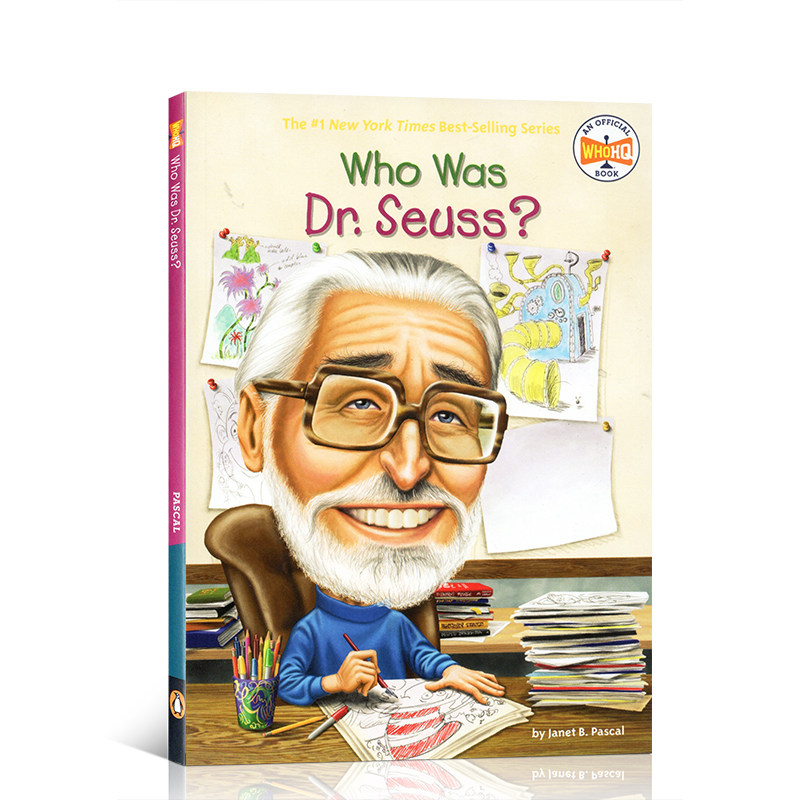 预售英文原版 谁是苏斯博士? Who Was Dr. Seuss? Who Was/Is 系列名人传记系列 漫画人物中小学生课外英语阅读读物 人物传记文学
