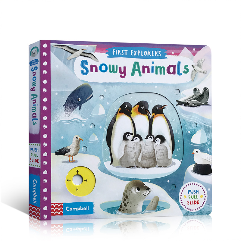 进口英文原版 busy系列 First Explorers Snowy Animals SETM科普绘本小小探索家雪地动物幼儿探索启蒙机关操作纸板书3-6岁精装