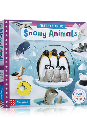 进口英文原版 busy系列 First Explorers Snowy Animals SETM科普绘本 小小探索家 雪地动物 幼儿探索启蒙机关操作纸板书3-6岁精装