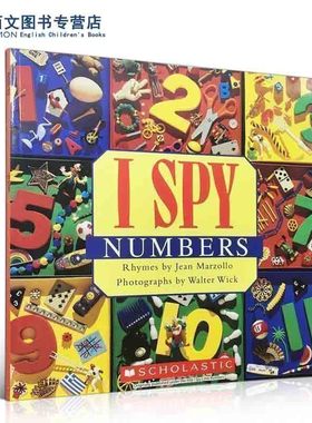 英文版学乐全景视觉大发现系列I Spy Numbers数字Animals动物Letters宝宝奇妙趣味亲子阅读锻炼观察力ispy边玩边学培养孩子专注力