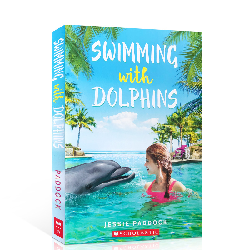 与海豚共舞 英文原版 Swimming with Dolphins 克服恐惧勇敢冒险著名小说青少年成长小学生英语课外阅读书籍Scholastic学乐出版