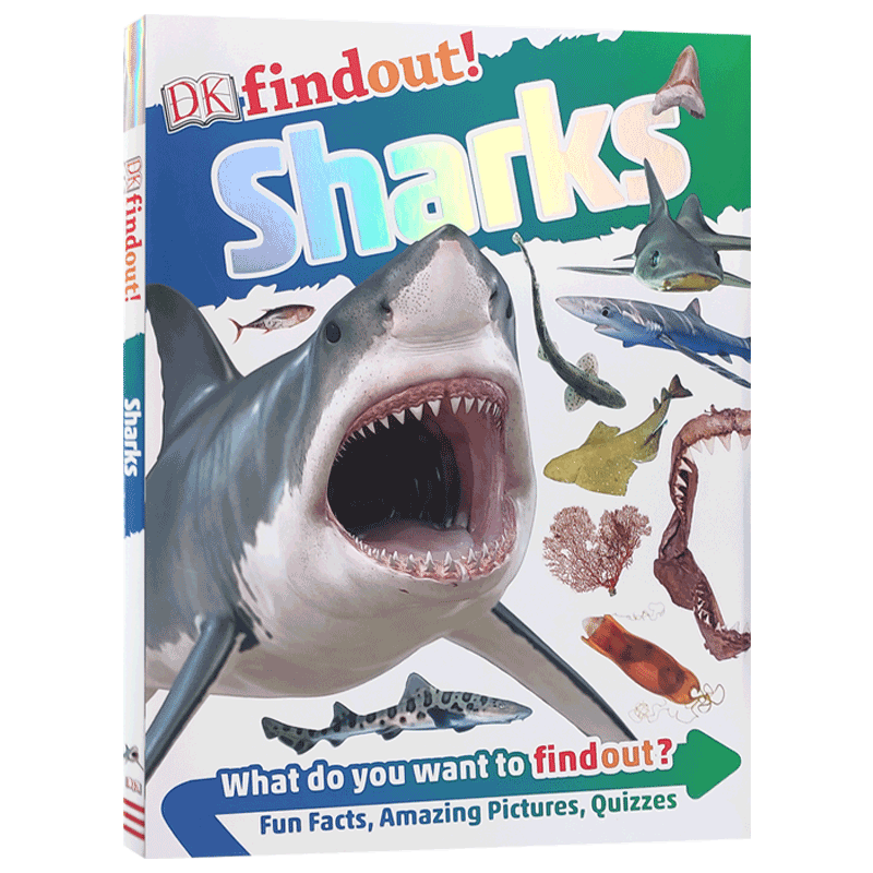 英文原版鲨鱼 DK findout! Sharks DK发现知识系列 Oceans海洋/Science科学 6-12儿童启蒙知识绘本科普百科 英语课外阅读读物