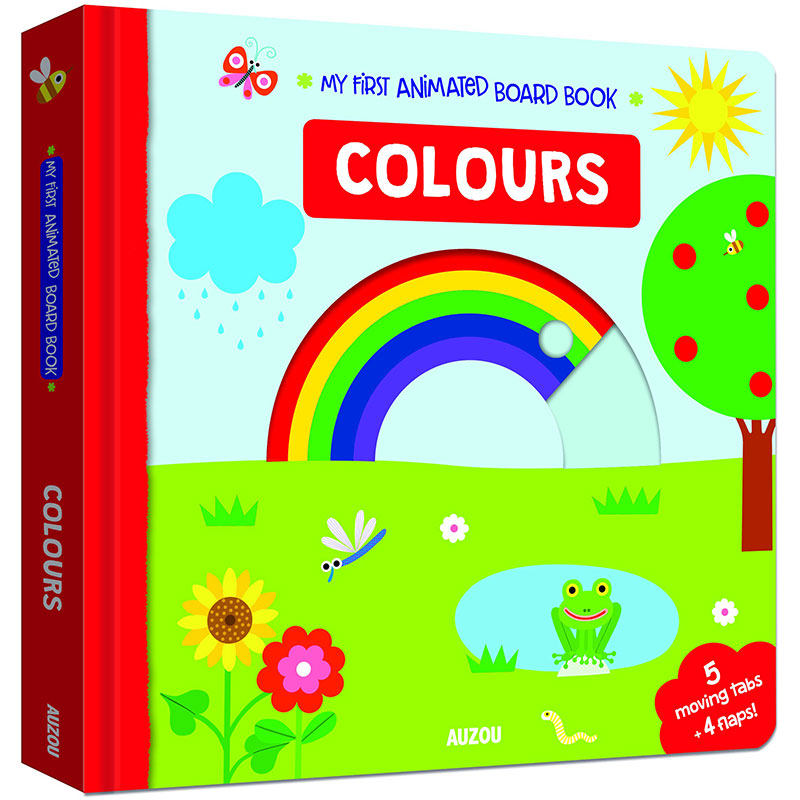 英文原版进口My First Animated Colours颜色 3-5岁低幼儿童英语启蒙认知绘本 宝宝撕不烂纸板书 亲子互动共读早教书操作机关书