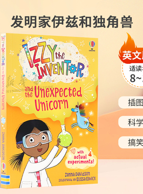 英文原版Izzy the Inventor and the Unexpected Unicorn发明家伊兹和独角兽科学与魔法在STEM冒险故事相遇插图故事 平装