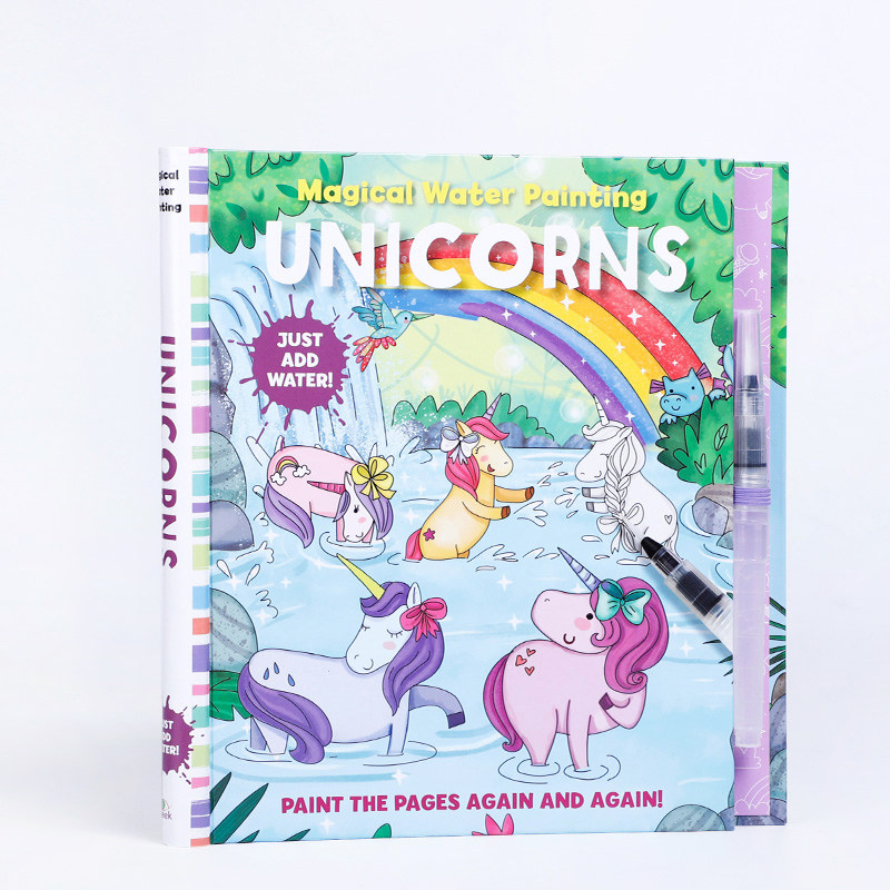 英文原版 神奇的独角兽  Magical Water Painting: Unicorns 送笔 遇水变色 水彩绘本 低幼儿童英语启蒙玩具书单词学习趣味场景,书籍/杂志/报纸,儿童读物原版书,淘宝优惠券,粉丝福利购,淘宝优惠卷