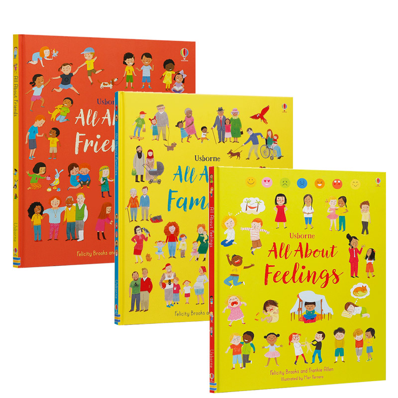 英文原版 All About 系列3本儿童英语启蒙情商友谊启蒙精装绘本情绪管理与性格培养人际交往Usborne尤斯伯恩亲子早教阅读图画书