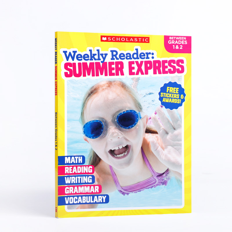英文原版Weekly Reader: Summer Express (Between Grades 1 & 2) Workbook小学低年级综合练习册Scholastic学乐学生课外英语作业