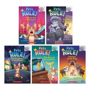 Rule学乐大树系列 宠物当家5册Pets 宠物大战 奇幻冒险儿童进阶桥梁章节书小学生英语课外阅读 12岁 英文原版 进口
