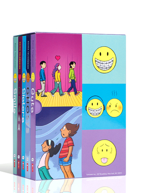 预售英文原版进口Raina Telgemeier Collection 5册盒装Smile/Drama/Sisters/Ghosts/Guts 全彩漫画绘本故事图画书 纽约时报推荐