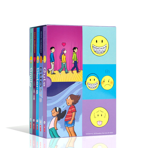 预售英文原版进口Raina Telgemeier Collection 5册盒装Smile/Drama/Sisters/Ghosts/Guts 全彩漫画绘本故事图画书 纽约时报推荐