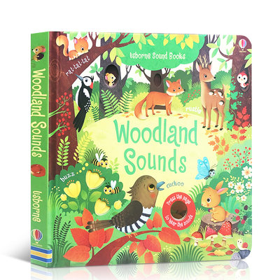 英文原版绘本 Usborne 出品 Woodland Sounds 森林的声音 奇妙触摸发声洞洞书 幼儿启蒙故事精装绘本 USBORNE SOUND BOOKS