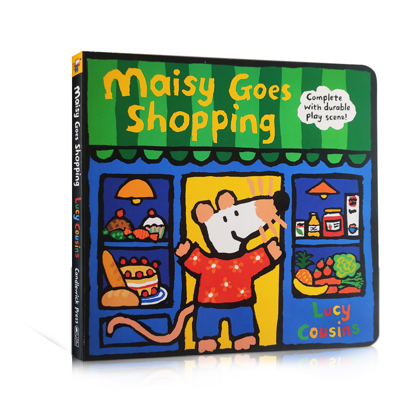 预售英文原版 Maisy Goes Shopping: Complete with Durable Play Scene 小鼠波波系列梅西去购物 趣味纸板操作书