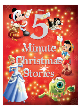 英文原版 5-Minute Christmas Stories 迪士尼五分钟圣诞节故事 迪士尼和皮克斯角色故事 趣味绘本 节日主题 睡前故事  4-8岁