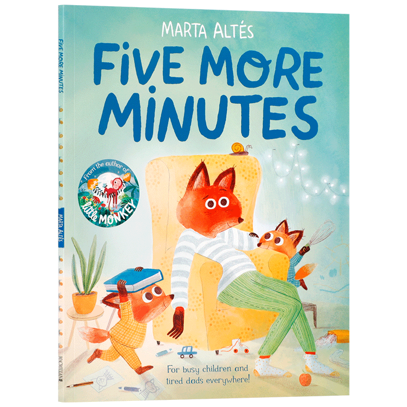 英文原版Five More Minutes 再过五分钟 幼儿时间管理观念启蒙精品绘本 亲子趣味共读睡前故事书读物 Marta Altés作品
