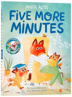 英文原版Five More Minutes 再过五分钟 幼儿时间管理观念启蒙精品绘本 亲子趣味共读睡前故事书读物 Marta Altés作品