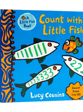 英文原版绘本 和小小鱼一起学数字 Count With Little Fish 英语数字启蒙翻翻书 小鼠波波同作者Lucy cousins