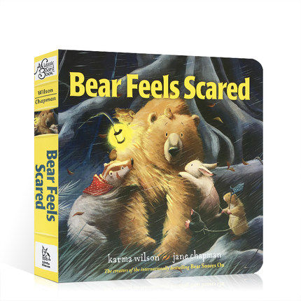 英文原版绘本吴敏兰推荐 Days with Bear系列 Bear Feels Scared 纸板书 0-3-6岁儿童启蒙英语 亲子共读 小熊感到害怕