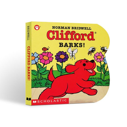 英文原版进口CLIFFORD'S BARKS! 大红狗克利福德的吠叫声Scholastic出版儿童英语启蒙认知绘本宝宝亲子互动共读异形书撕不烂纸板书