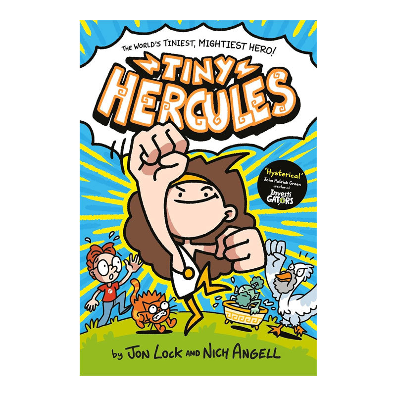 儿童进口英文原版 Tiny Hercules 小大力神赫拉克勒斯 爆笑儿童平装绘本 插图生动有趣 滑稽搞笑冒险全彩漫画书籍 8-12岁