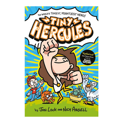 预售儿童进口英文原版 Tiny Hercules 小大力神赫拉克勒斯 爆笑儿童平装绘本 插图生动有趣 滑稽搞笑冒险全彩漫画书籍 8-12岁