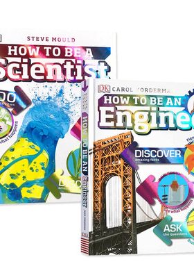 英文进口原版 DK职业技能小百科系列 How to Be a Scientist/Engineer 科学家工程师精装绘本小学生课外阅读英语趣味科普益智7-9岁