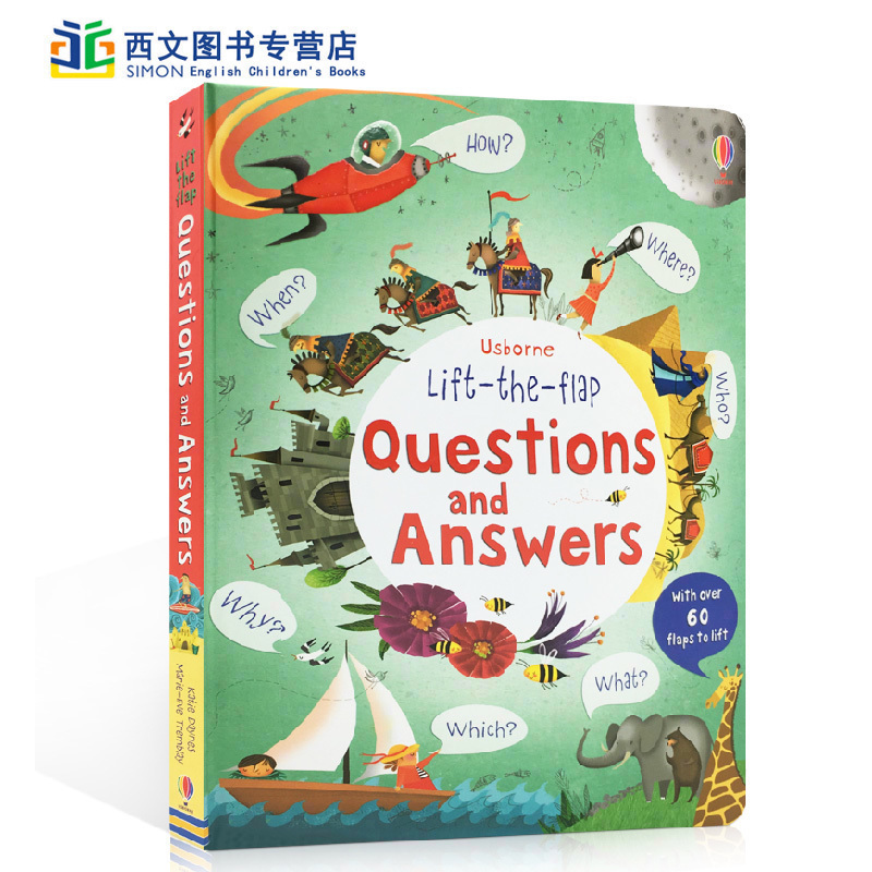 英文原版Usborne尤斯伯恩你问我答系列Lift the Flap Questions and Answers儿童百科科普认知早教绘本读物大开本纸板翻翻书