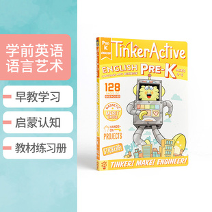 TinkerActive Workbooks: Pre-K English Language Arts 3-6岁学前英语语言艺术 英文原版学生趣味英语辅导书亲子互动进口平装图画
