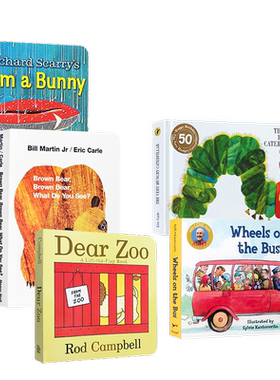 英语启蒙绘本I am a bunny动物园Dear Zoo棕熊Brown Bear猜猜我有多爱你theveryhungrycaterpillar iamabunny mydad Patthebunny