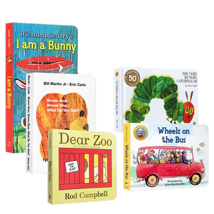 英语启蒙绘本I am a bunny动物园Dear Zoo棕熊Brown Bear猜猜我有多爱你theveryhungrycaterpillar iamabunny mydad Patthebunny
