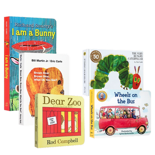 英语启蒙绘本I am a bunny动物园Dear Zoo棕熊Brown Bear猜猜我有多爱你theveryhungrycaterpillar iamabunny mydad Patthebunny