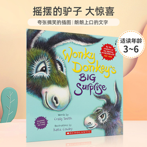 英文原版 Wonky Donkey's Big Surprise (with StoryPlus) 摇摆的驴子 大惊喜 3-6岁宝宝儿童启蒙故事图画书Scholastic出版