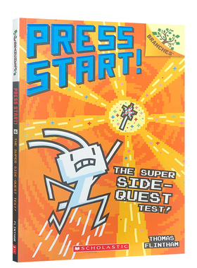 英文原版Scholastic Branches学乐章节桥梁书大树系列 Press Start! #6:The Super Side-Quest Test! 方块兔 中小学生