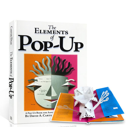 进口英文原版绘本The Elements of Pop-Up立体书制作指南儿童科普百科全书 小学生课外英语读物看图识字图书8-12岁