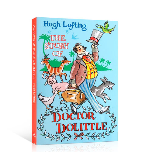 英文原版怪医杜立德的故事 The Story of Dr Dolittle 学生课外英语阅读书籍非洲冒险幻想故事书平装绘本进口正版7-10岁黑白插画