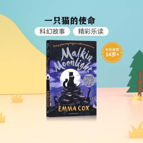 英文原版进口Malkin moonlight一只猫的使命 常青藤国际大奖小说 中小学生英语课外阅读读物科幻故事平装小说提高孩子英语能力