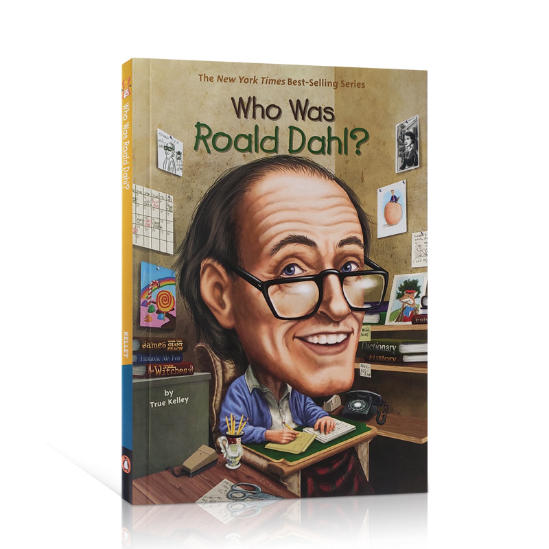 预售英文原版谁是罗尔德达尔？Who Was Roald Dahl? Who Was/Is系列名人传记系列青少年启蒙学习中小学生英语课外阅读读物正版进口