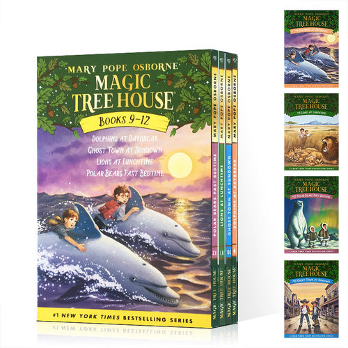 预售【送音频】英文原版进口神奇树屋9-12册Magic Tree House Volumes Boxed Set中小学章节桥梁书Magictreehouse的书屋
