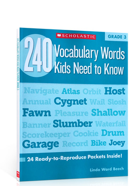 三年级孩子需要知道的240个单词240 Vocabulary Words Kids Need to Know: Grade3英文原版小学生家庭词汇作业练习册 课外读物